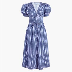 Hill House Blue and White Midi Dress